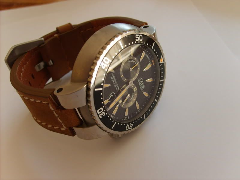 Oris Diver on leather strap