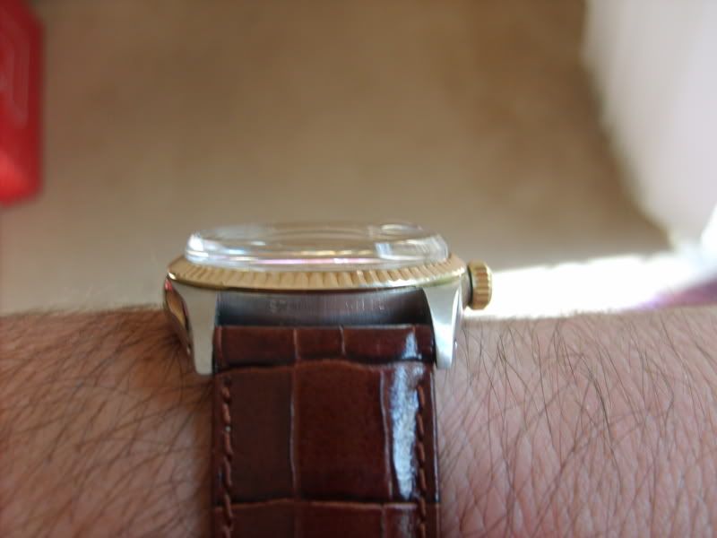 two tone datejust leather strap