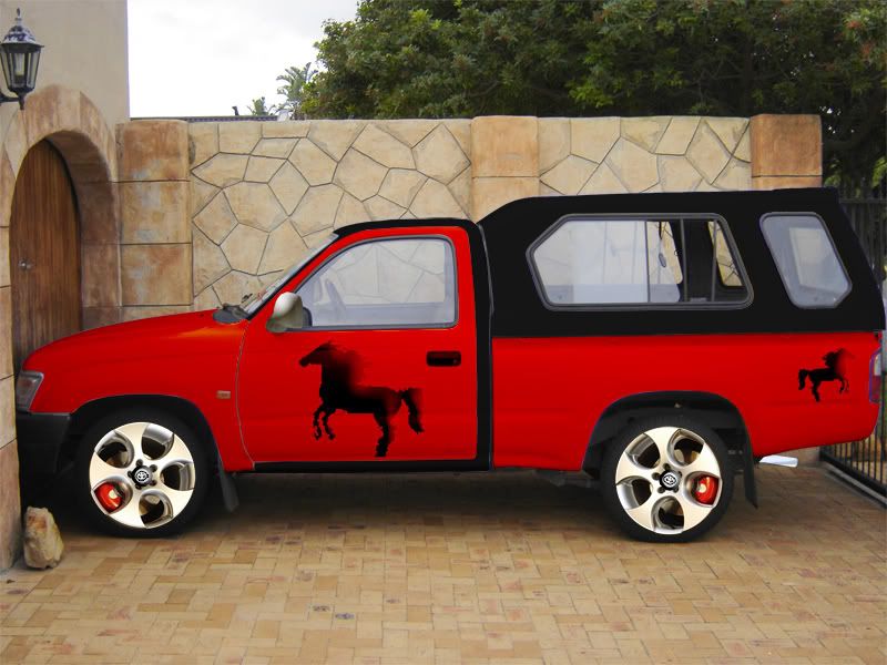 It was 4AM and I was bored so I decided to pimp my dad's work bakkie.