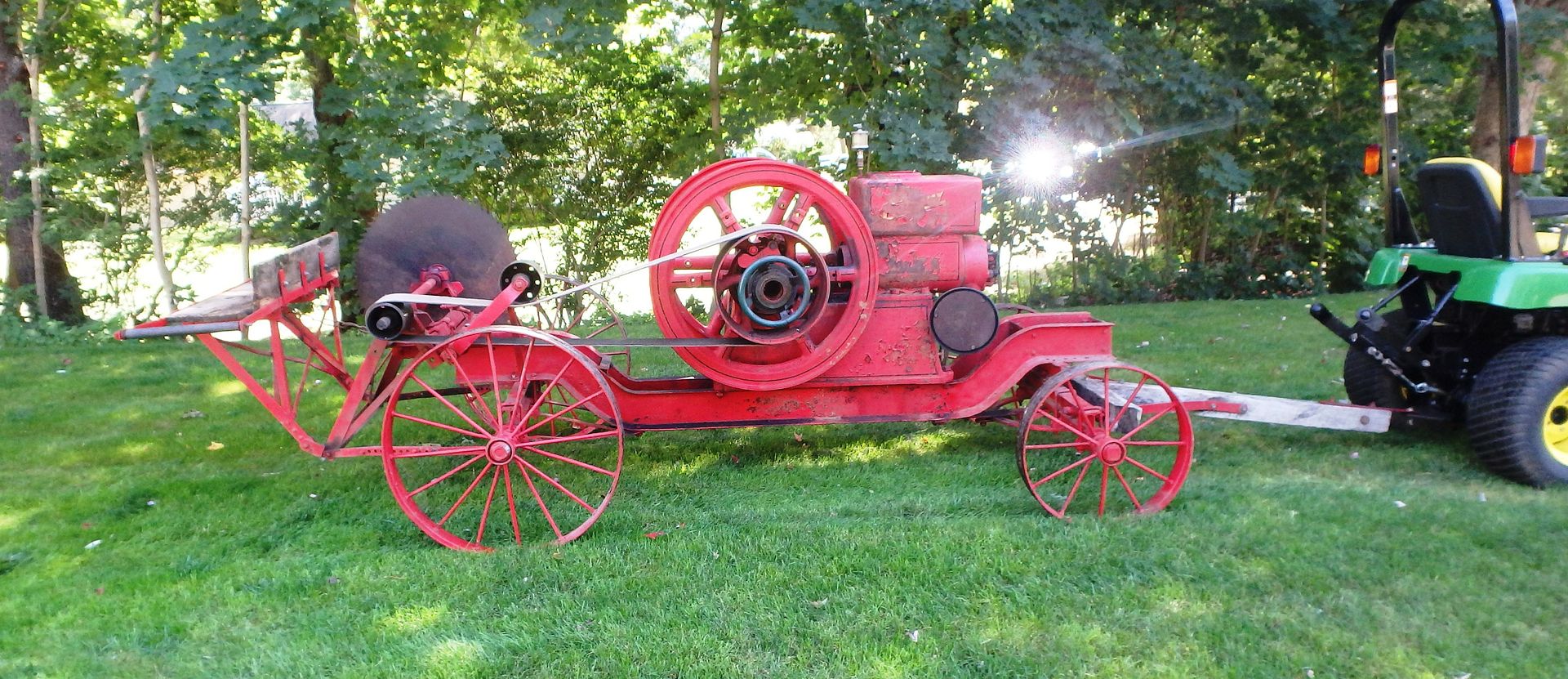For Sale For Sale Antique 8 HP Hit & Miss Flywheel Engine, Saw Rig, & Cart, Mint Shape!