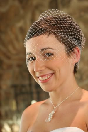 Nice Wedding Photo Albums on Short Wedding Hairstyle With Nice Veil