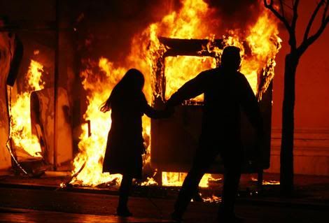 Villagers running in Southampton Fires