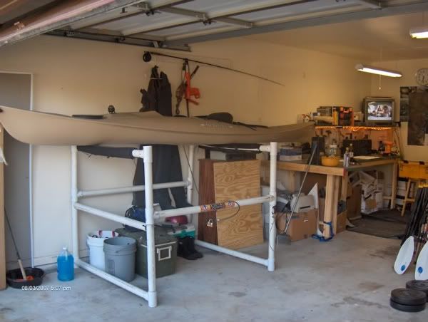 Homemade Kayak Storage Racks