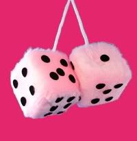pink furry dice Pictures, Images and Photos