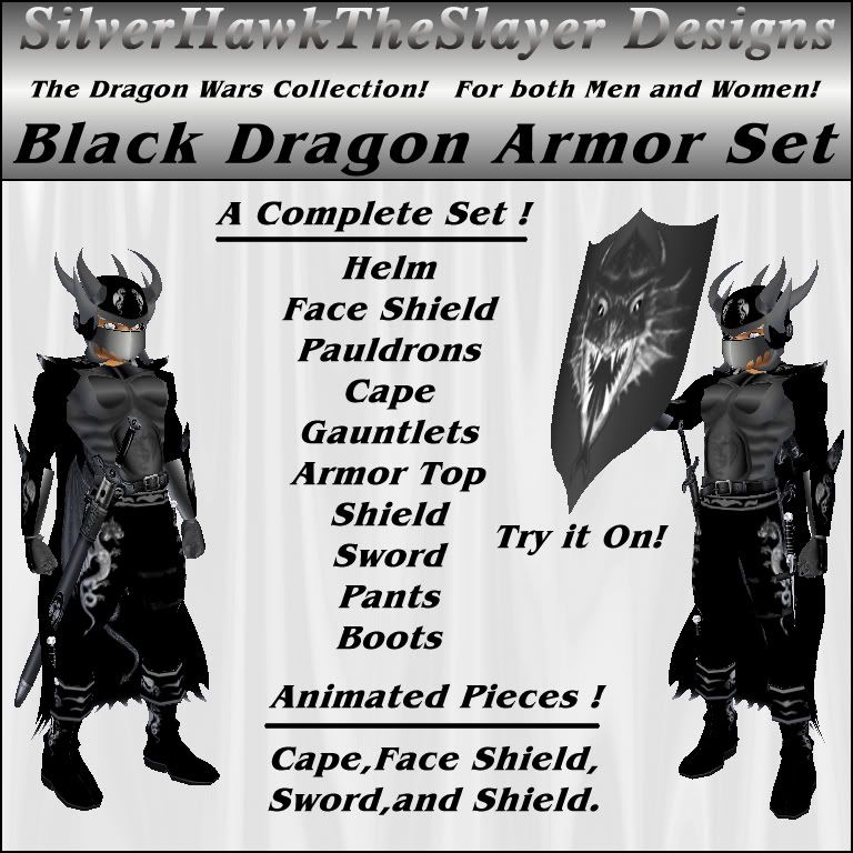 Male black armor