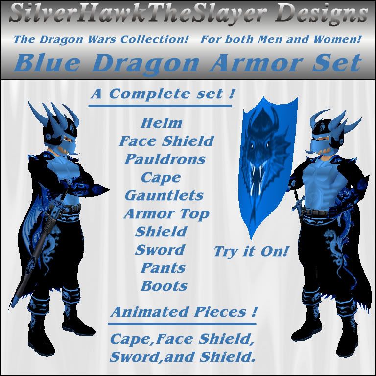male blue armor