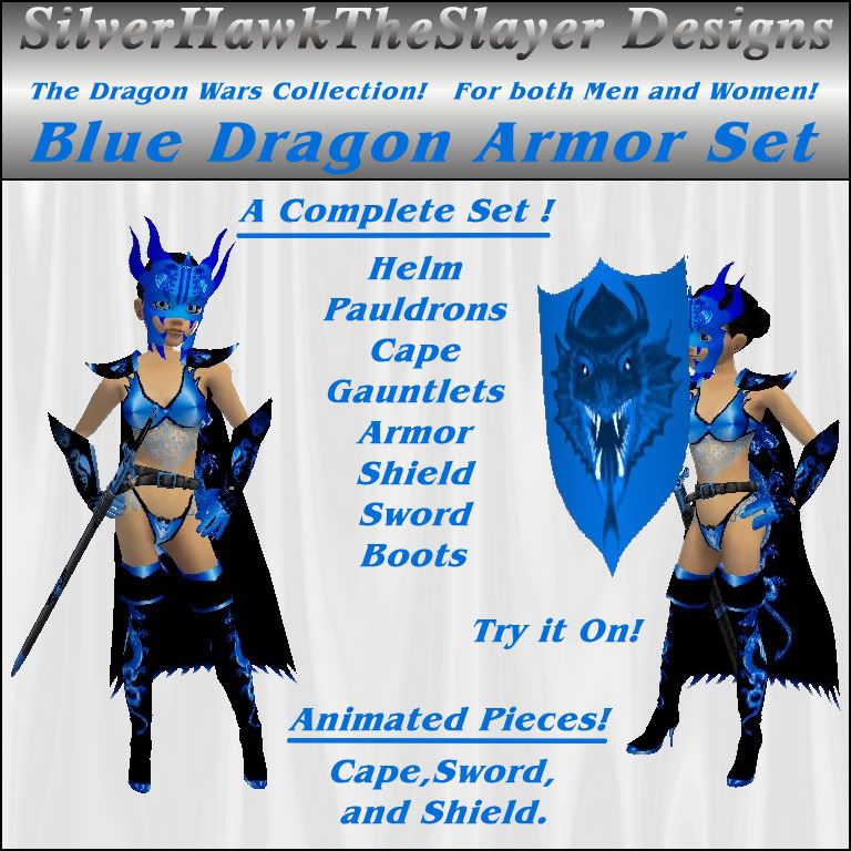 female blue armor