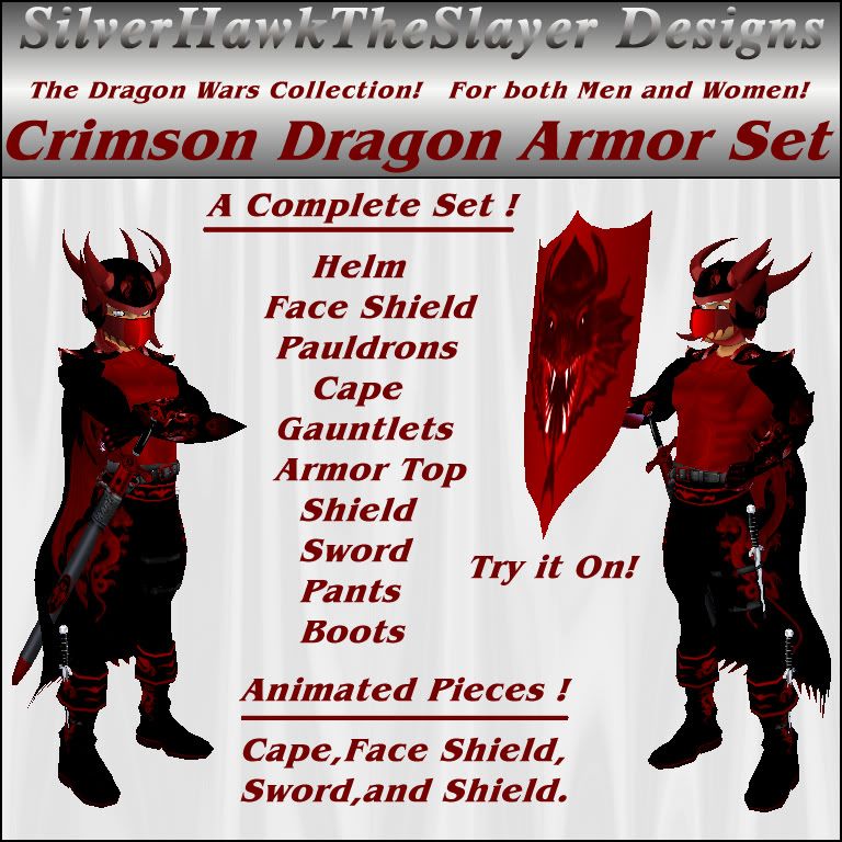 male crimson armor