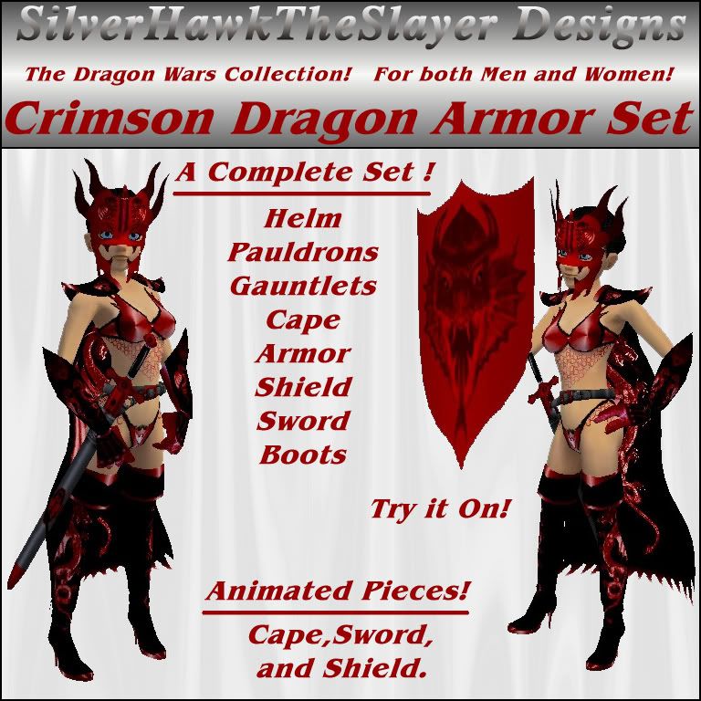 female crimson armor
