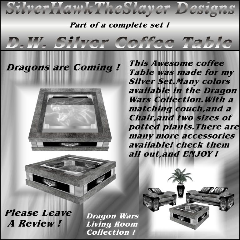 DW Coffee Table Silver