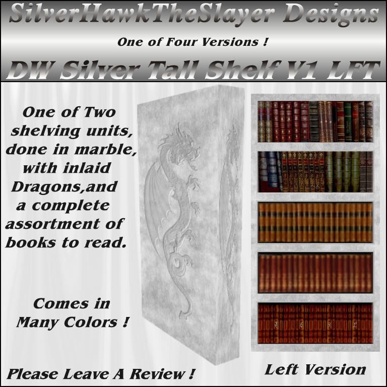 Silver Book Shelf V1 Tall LFT