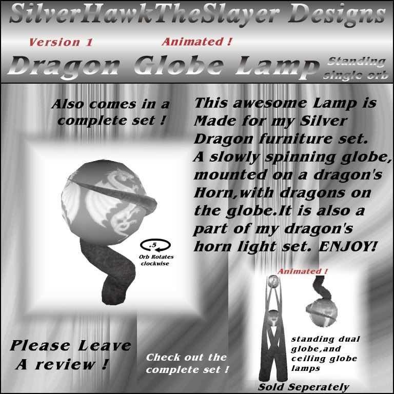 dragon floor globe lamp V1