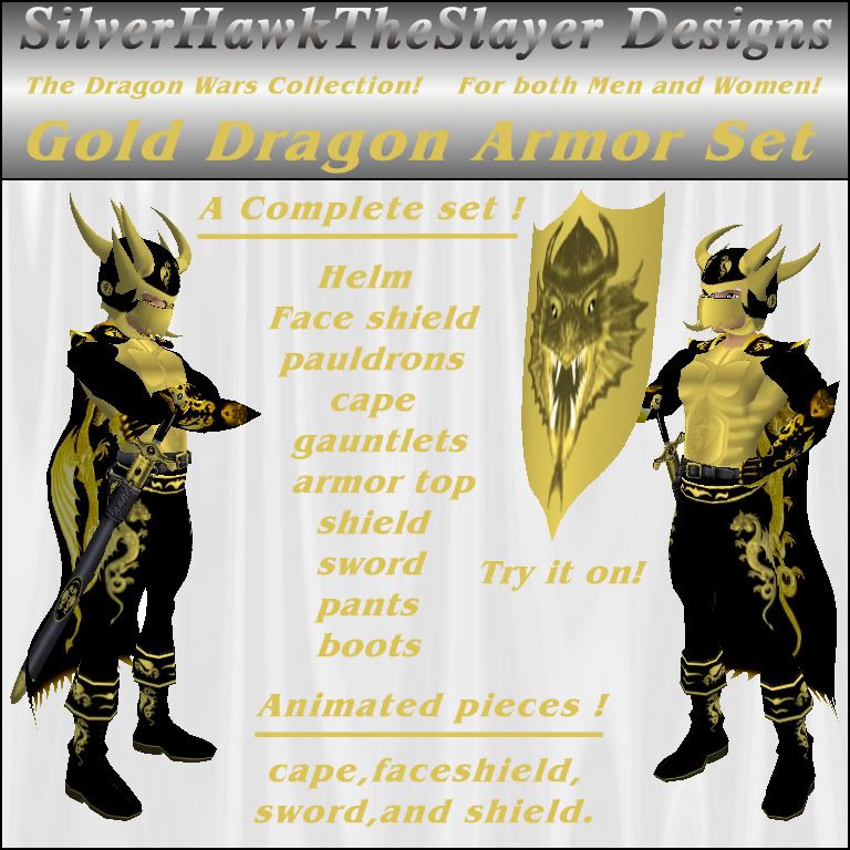 male gold armor