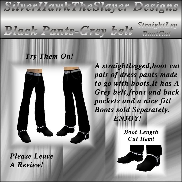 Black Pants Grey Belt