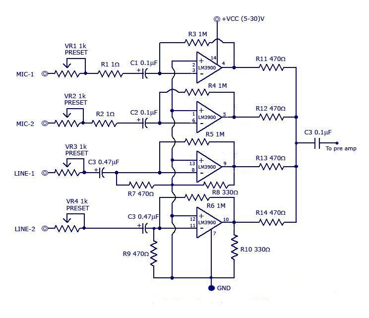 Jrc4558 Mixer Diagrams Circuits - Click The Image To Open In Full Size - Jrc4558 Mixer Diagrams Circuits