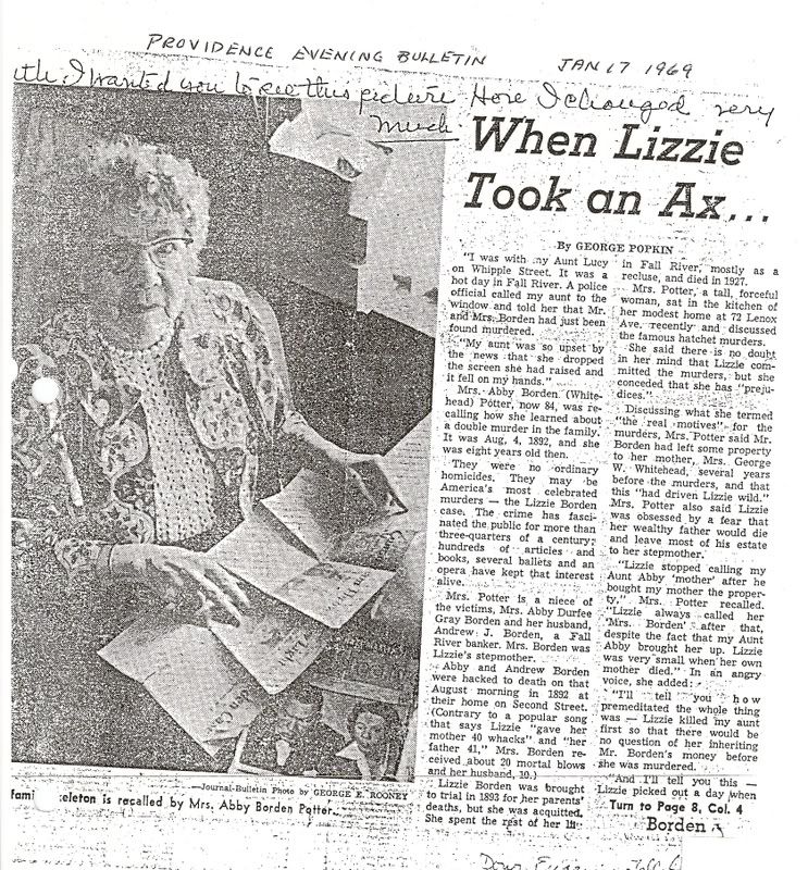 Legends The Cat Lizzie Killed & The Pinkerton Agent Tattered Fabric Fall River's Lizzie Borden