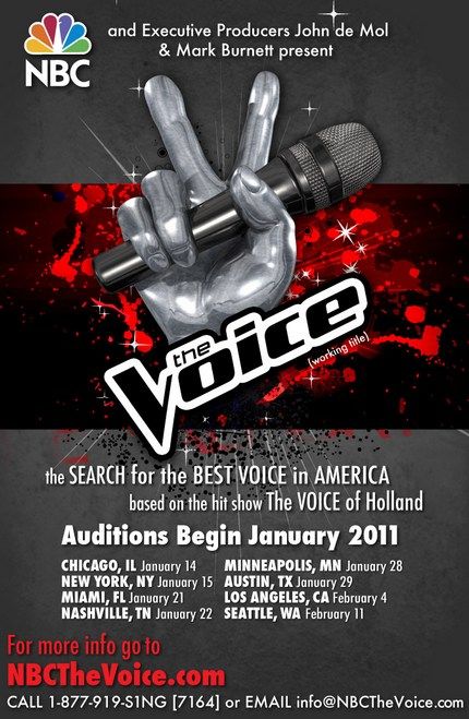 NBC The Voice Open Casting Calls