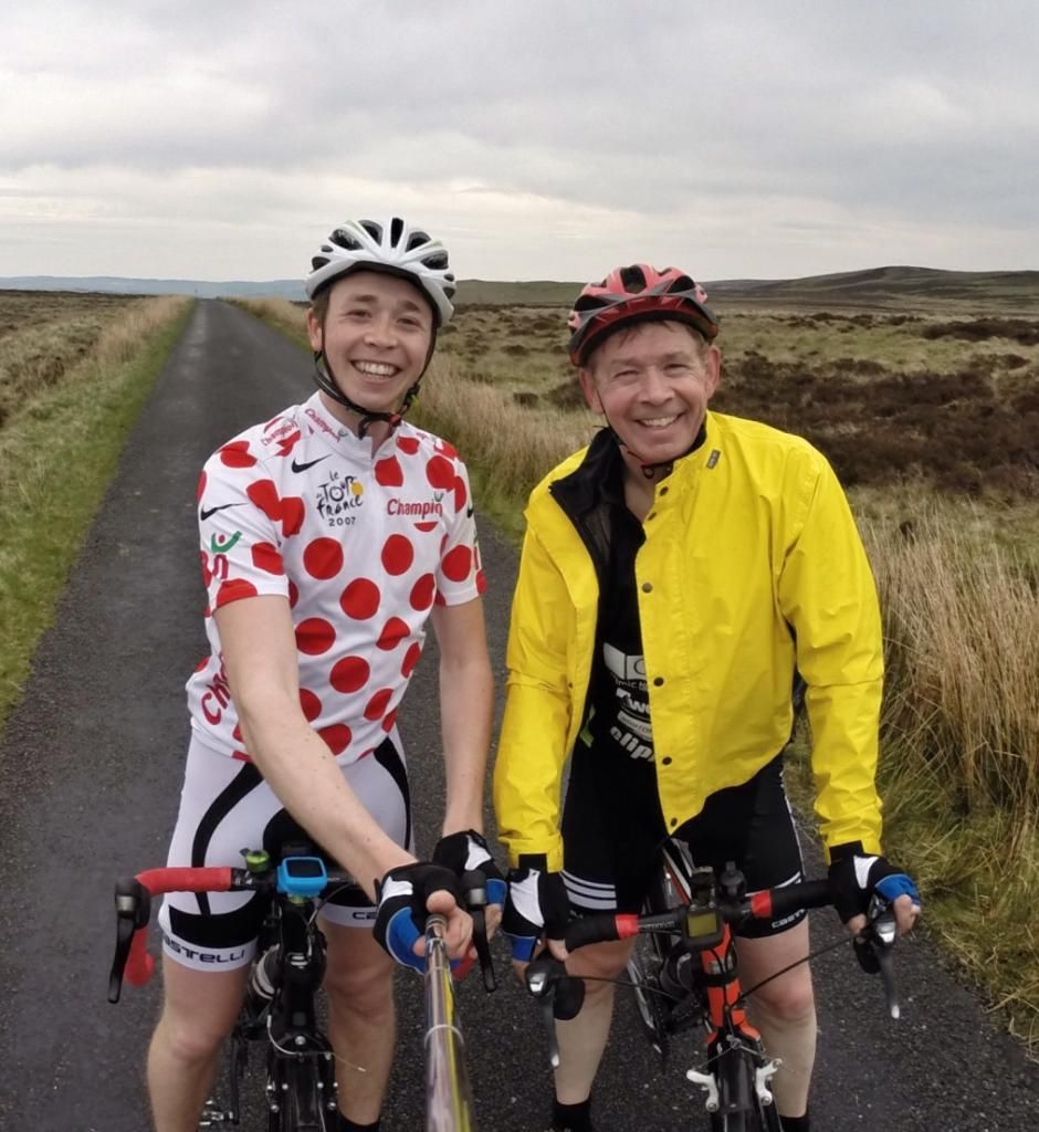 Cyclist Geoff and David Williams