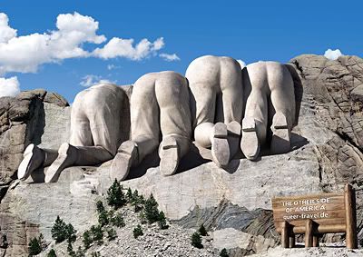 Mt. Rushmore from the Canadian Side Pictures, Images and Photos