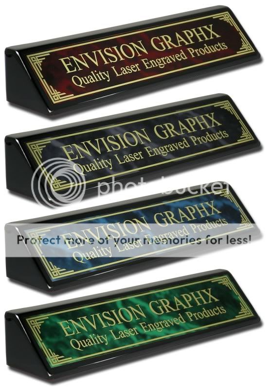 PERSONALIZED CUSTOM DESK NAME PLATE BLACK DESIGN GIFT O  