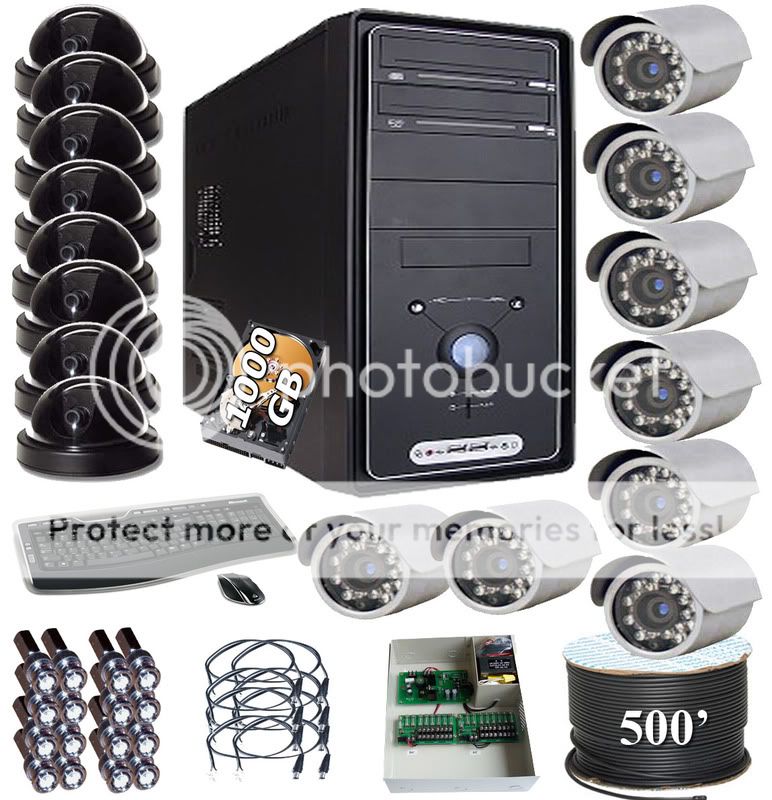 16CH Security PC DVR System 16 Camera Surveillance