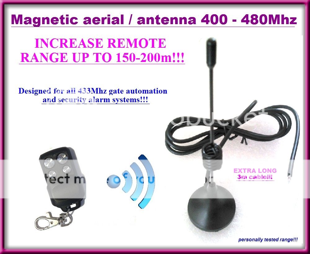 External Antenna for remote distance up to 150m+ Gate automation aerial 50 Ohm