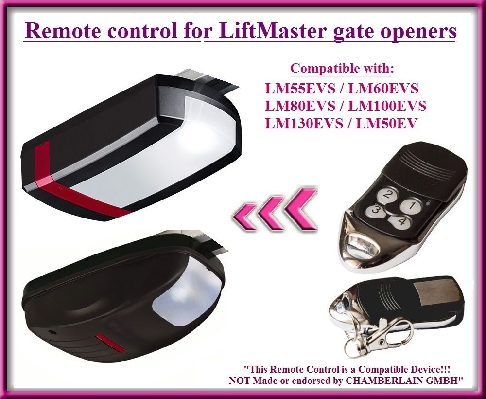 Compatible Remote Control For Liftmaster Lm55evs Lm60evs Lm80evs