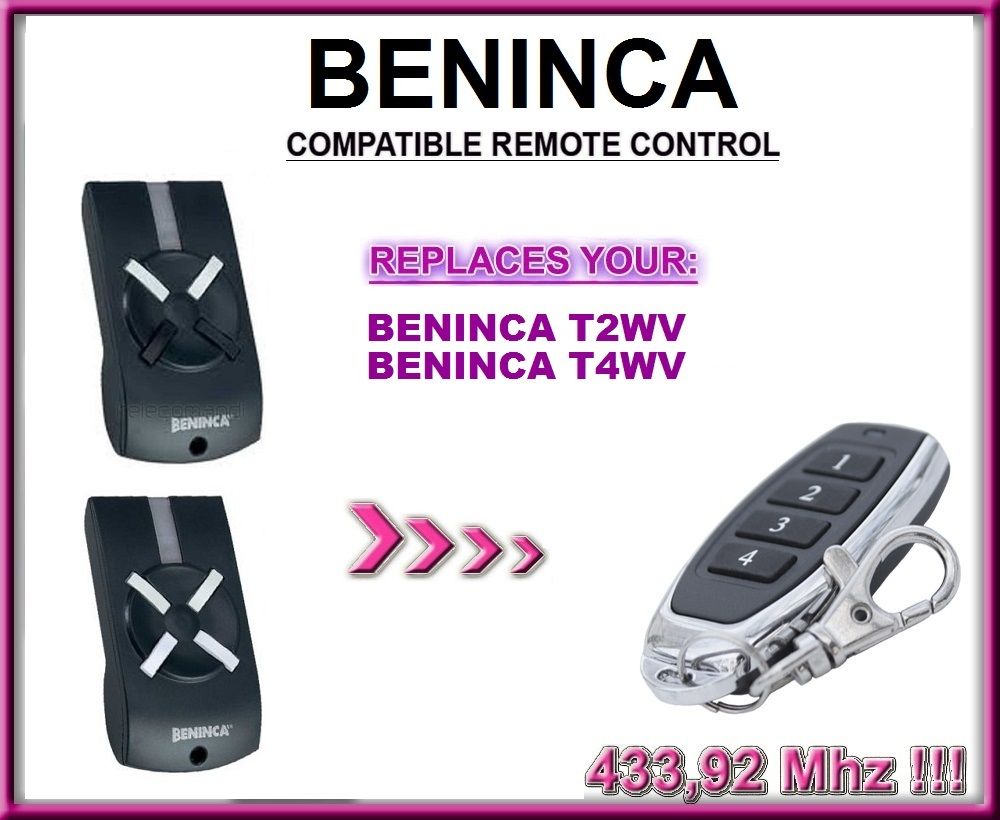 t2wv beninca BENINCA T2WV REMOTE CONTROL