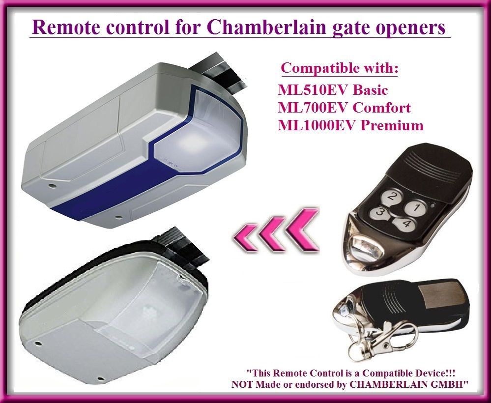 Compatible Remote Control For Chamberlain Ml1000ev Premuim Garage