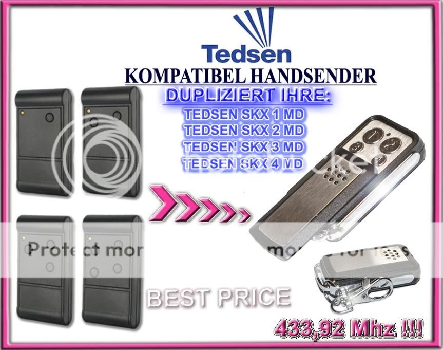 SKX1LC SKX4LC SKX3LC SKX2LC TEDSEN 433.92 MHz Kompatibel Handsender,KLONE
