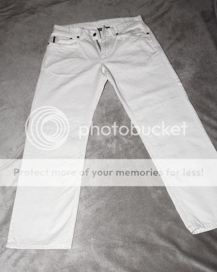 Armani Exchange Mens Straight White Jeans 31x31  