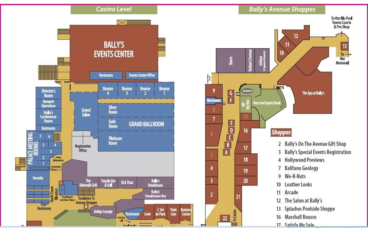 Bally's Seating Chart